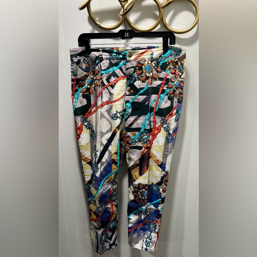 womAn Jewel Artistic Print Pants